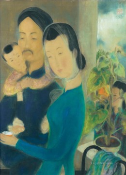 家族 アジア人 Oil Paintings